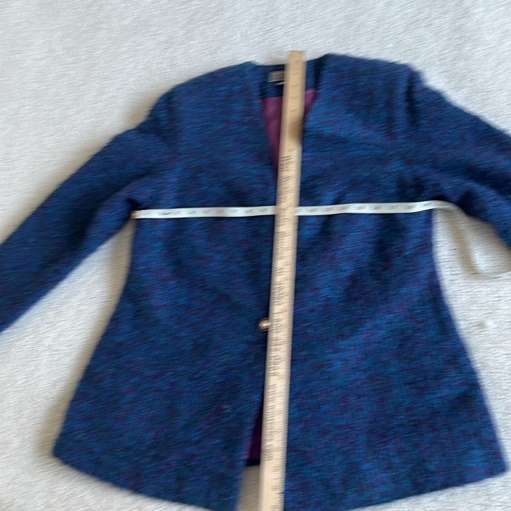 Liz Baker Vintage Boucle Tweed Blazer Jacket Multicolor Sz 14W M/L - Picture 10 of 11